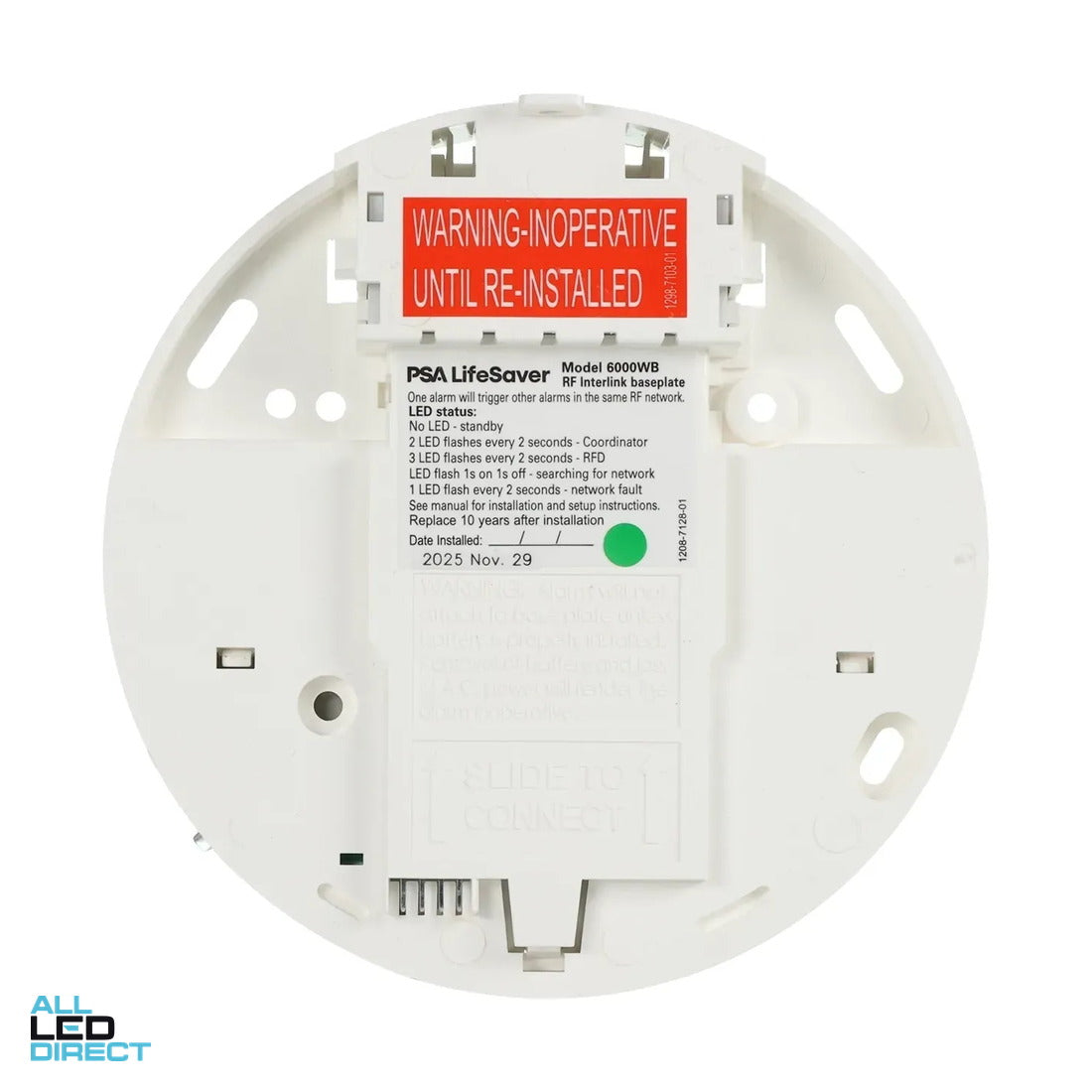 PSA Wireless Interlink Baseplate For Lifesaver 6000 Series Smoke Alarms ALL LED Direct