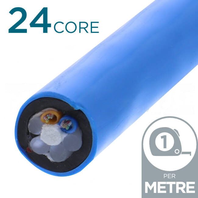 AFL 24 Core Single Mode Fibre Stranded Loose Tube Cable Blue Per Metre