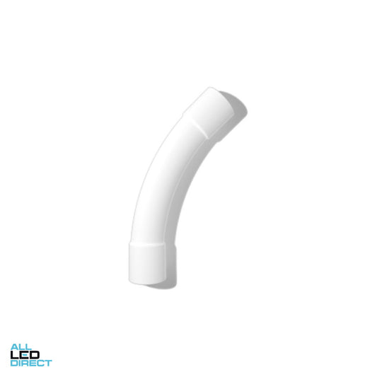 APP 50mm 90 Degree 320mm Radius Sweeping Communications Conduit Bend White - Green Star Certified