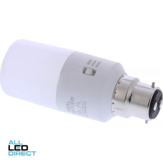 SAL 9 Watt 40mm Dimmable Tubular LED Lamp With BC/B22 Connection with Switchable Kelvin Outputs