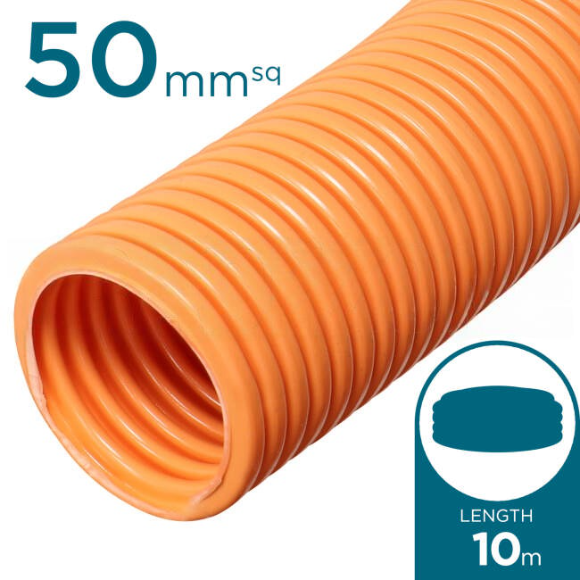 APP 50mm Corrugated Conduit Heavy Duty 10 Metre - Green Star Certified