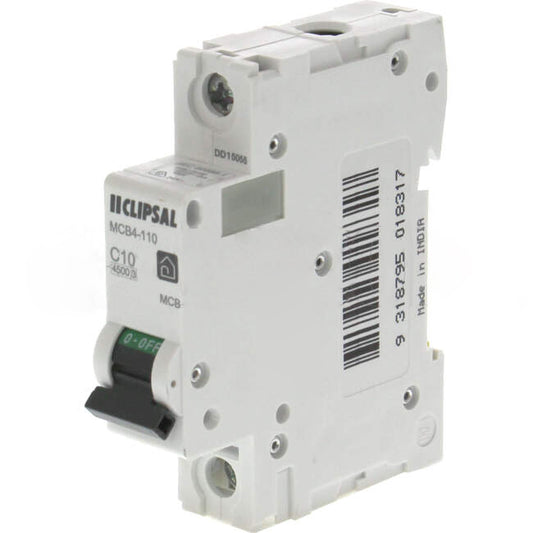 Clipsal 10 Amp Miniature Circuit Breaker MCB C Curve 1 Pole 4.5kA