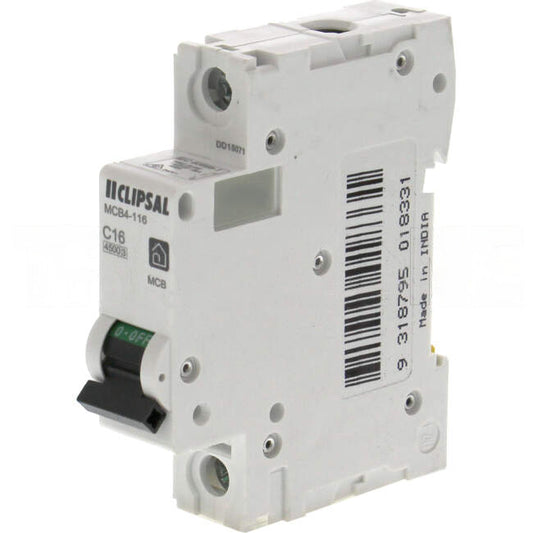 Clipsal 16 Amp Miniature Circuit Breaker MCB C Curve 1 Pole 4.5kA