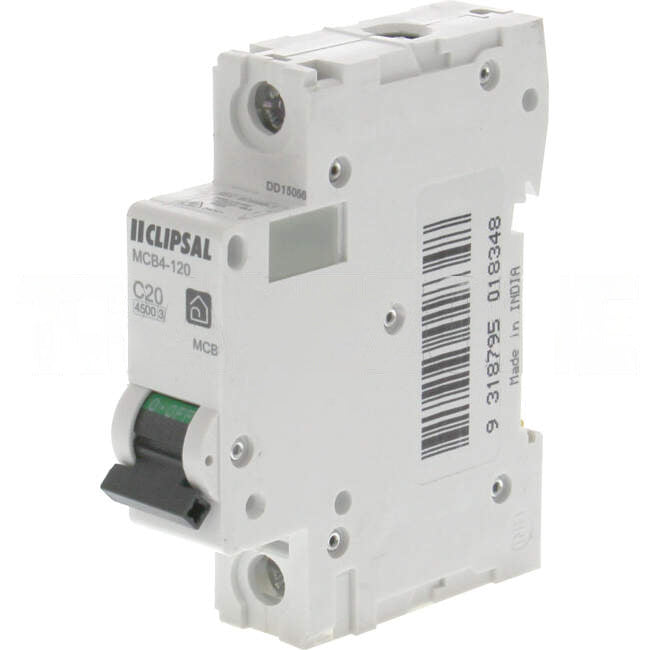 Clipsal 20 Amp Miniature Circuit Breaker MCB C Curve 1 Pole 4.5kA