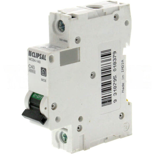 Clipsal 40 Amp Miniature Circuit Breaker MCB C Curve 1 Pole 4.5kA