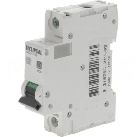 Clipsal 63 Amp Miniature Circuit Breaker MCB C Curve 1 Pole 4.5kA