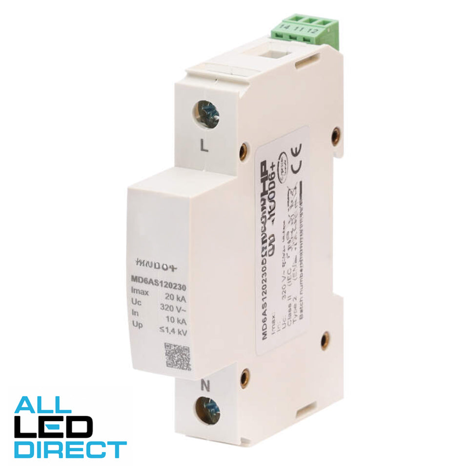 NHP 1 Pole 1 Module MOD6+ Surge Protection Diverter 20kA