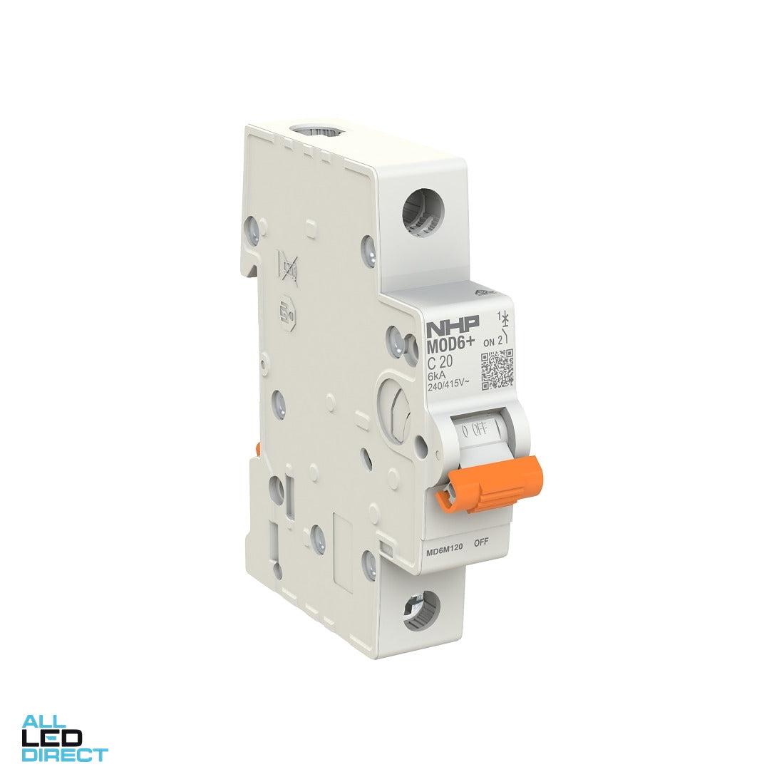 NHP 6 Amp MOD6+ Miniature Circuit Breaker MCB C Curve 1 Pole 6kA ALL LED Direct