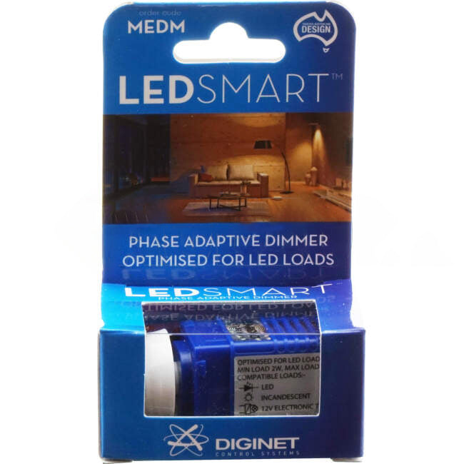 Diginet LEDSMART Adaptive Phase 2 Wire Dimmer With Soft Glow On Indicator