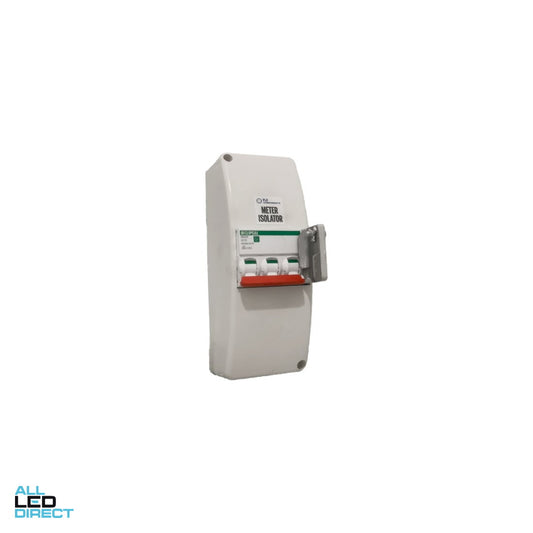 K2 Components 63 Amp Three Phase Meter Isolator Lock Off Kit 6kA