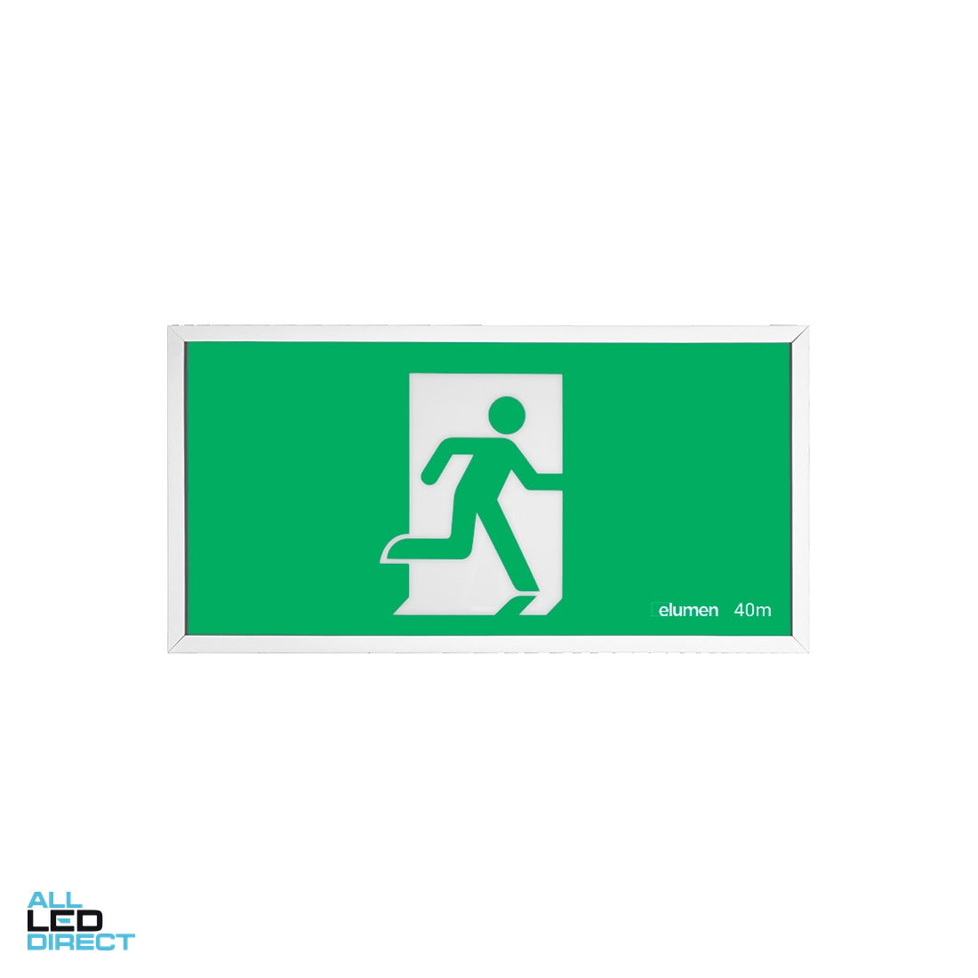 Elumen 7 W Surface Mounted Jumbo Emergency Exit Light ALL LED Direct