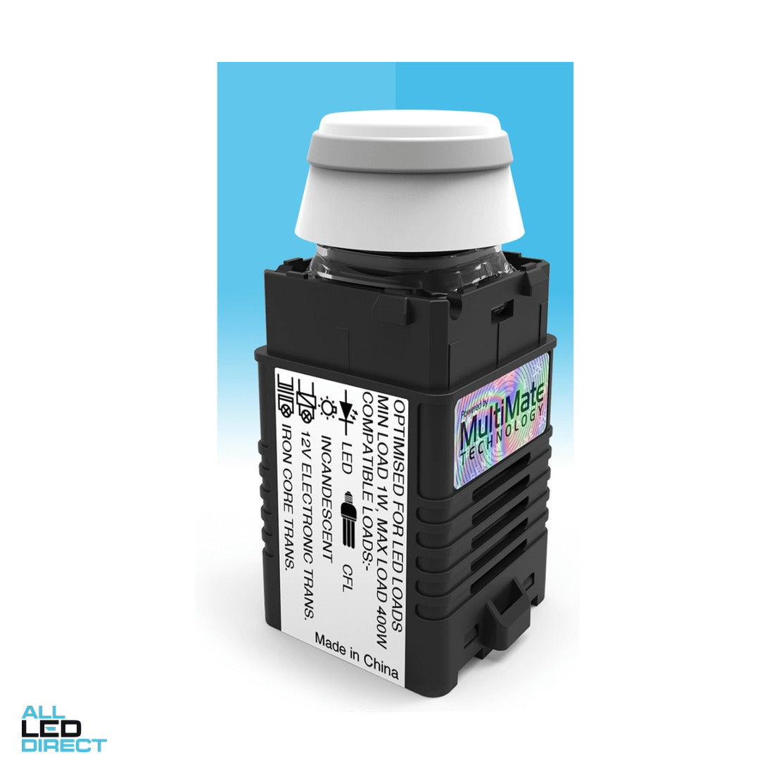 Diginet 400 Watt LEDSMART MultiMate Programmable Rotary Dimmer With Tap ON/OFF Function ALL LED Direct