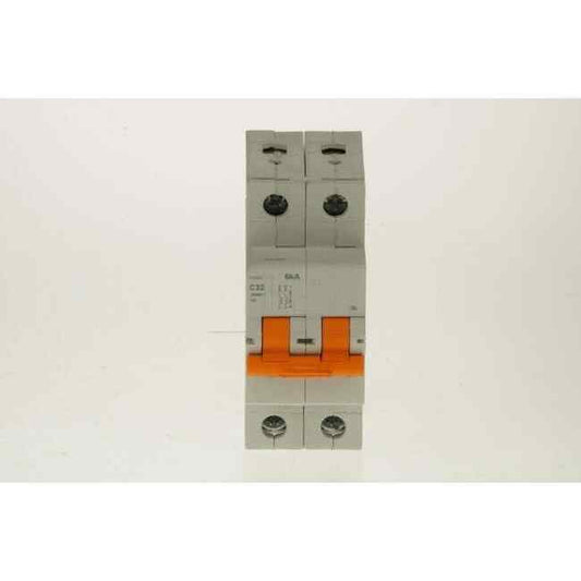 NHP 32 Amp MOD6 Miniature Circuit Breaker MCB C Curve 2 Pole 6kA - Default Title (MOD6232)