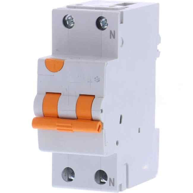 NHP 10 Amp MOD6 Miniature Circuit Breaker & Residual Current Device MCB/RCD RCBO C Curve 2 Pole 6kA 30mA Type A - Default Title (MOD6RCBO21030A)