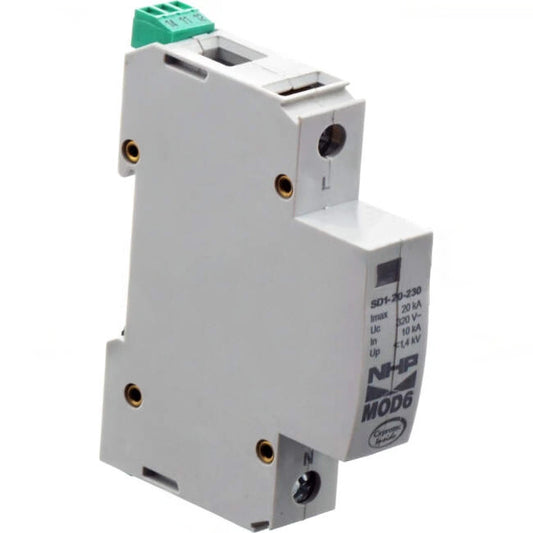 NHP 1 Pole 1 Module 20kA MOD6 Surge Protection Diverter