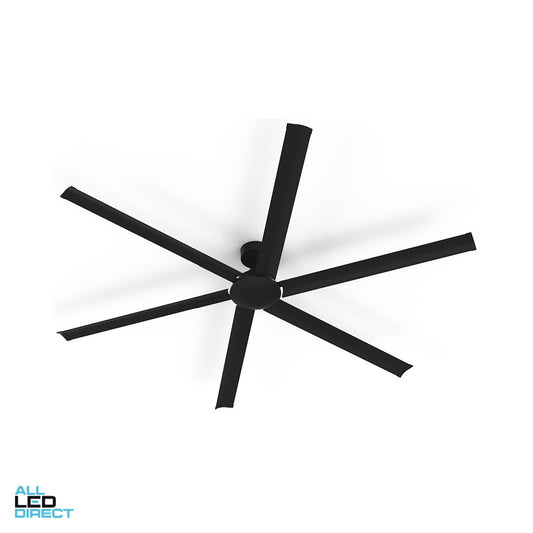 Atom 2130mm (84') MOOLOOLAH DC 6 Blade Ceiling Sweep Fan With ABS Blades Black ALL LED Direct