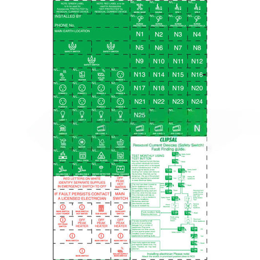 Clipsal MAX9 Enclosure Label Green