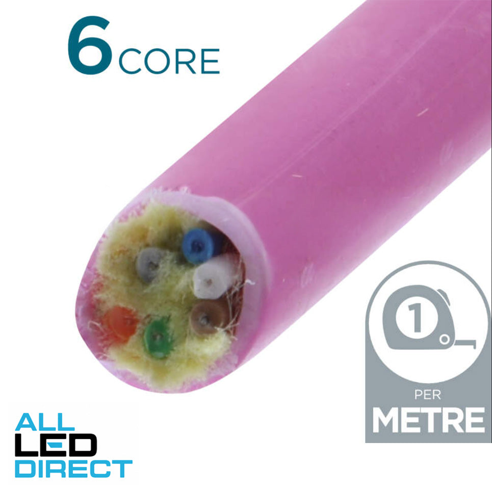 Molex 6 Core OM4 Indoor/Outdoor Semi Tight Buffered Riser Fibre Cable Erica Violet Per Meter