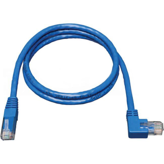 TRIPP LITE 3.05 Metre Right-Angle CAT6 Gigabit Molded UTP Ethernet Thin Patch Lead Blue