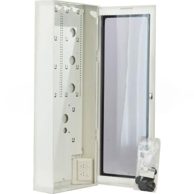 B&R 1000mm High x 380mm Wide x 130mm Deep NBN Distribution Enclosure Including Power Outlet