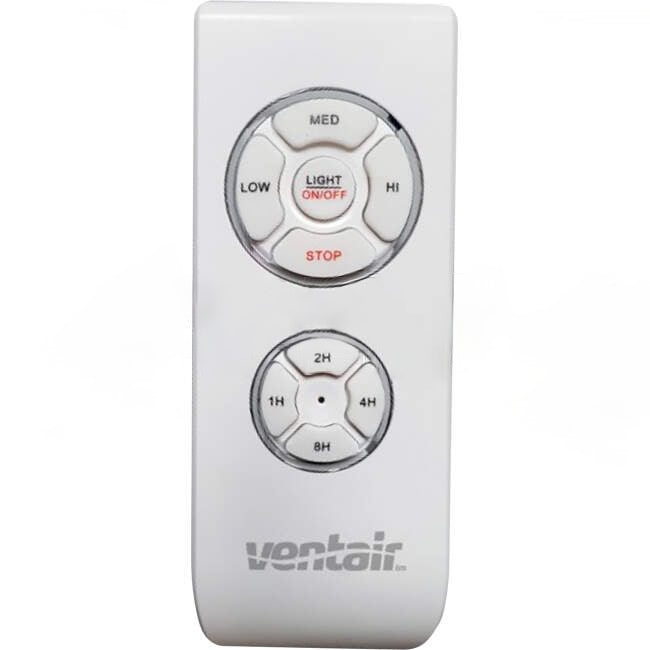 Ventair 3 Speed Radio Frequency Ceiling Fan Remote White With Handset Receiver And Timer Function