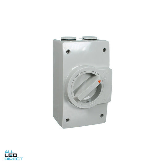 NHP 40 Amp 3 Pole 500 Volt AC IP66 Large N-Line Industrial Isolator ALL LED Direct
