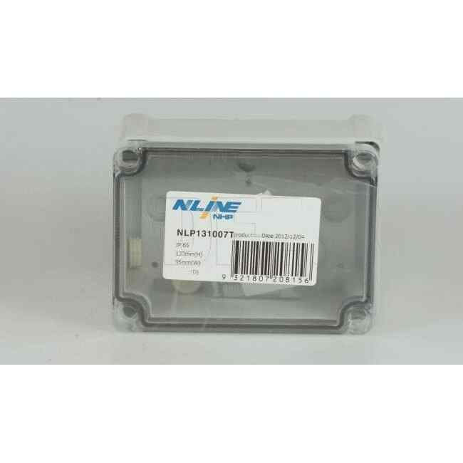 NHP N-Line 95mm W x 130mm H x 65mm D Rectangle Adaptable Box With Clear Lid - Default Title (NLP131007T)