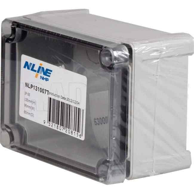 NHP N-Line 95mm W x 130mm H x 65mm D Rectangle Adaptable Box With Clear Lid - Default Title (NLP131007T)