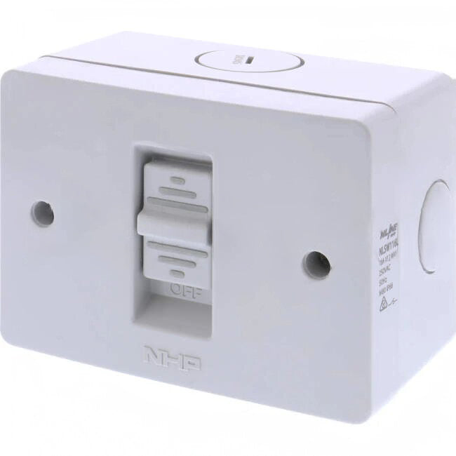 NHP 16 Amp 1 Gang N-LINE Large Weatherproof Switch Grey