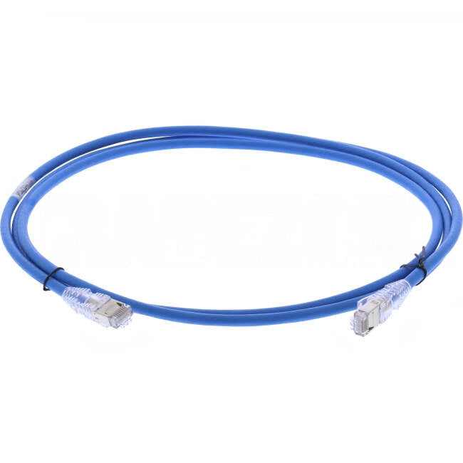 CommScope 2 Metres NPC CAT6A RJ45 Twisted Pair Thin Patch Lead Blue