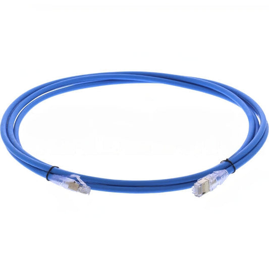 CommScope 3 Metres NPC CAT6A RJ45 Twisted Pair Thin Patch Lead Blue