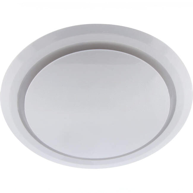 Ventair 270mm OLSON Flush Mounted Round Exhaust Fan White With Backdraft Damper Suitable For 240mm Hole & 124mm Side Duct