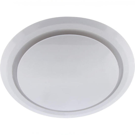 Ventair 270mm OLSON Flush Mounted Round Exhaust Fan White With Backdraft Damper Suitable For 240mm Hole & 124mm Side Duct