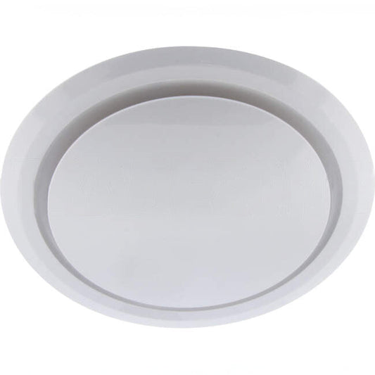 Ventair 270mm OLSON Flush Mounted Round Exhaust Fan White With Backactive Damper Suitable For 240mm Hole & 124mm Side Duct