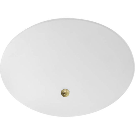 Clipsal LUMINAIRE Oyster Ceiling Fan Light With Dual E27 Connection Fitting Only White