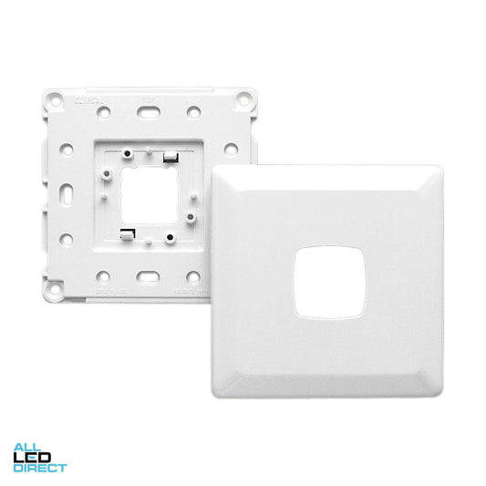 Clipsal 1 Gang PRESTIGE Large Format Grid Plate & Cover White Electric ALL LED Direct