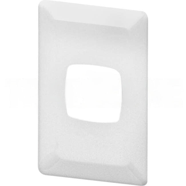 Clipsal 1 Gang PRESTIGE Standard Grid Plate & Cover White Electric