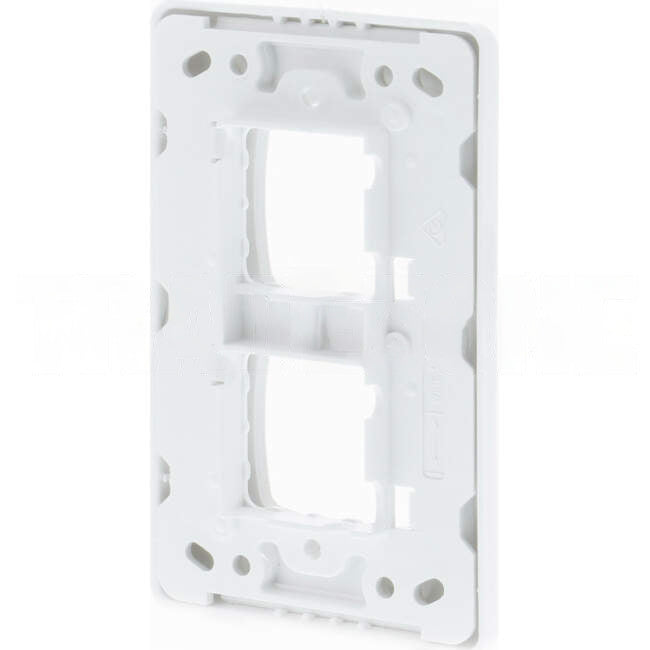 Clipsal 2 Gang PRESTIGE Standard Grid Plate And Cover White