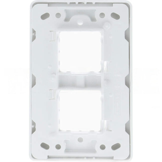 Clipsal 2 Gang PRESTIGE Standard Grid Plate And Cover White