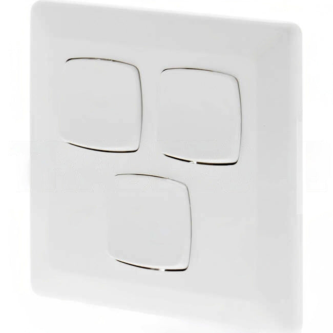 Clipsal 10 Amp 3 Gang PRESTIGE Vertical Internal Rocker Switch White