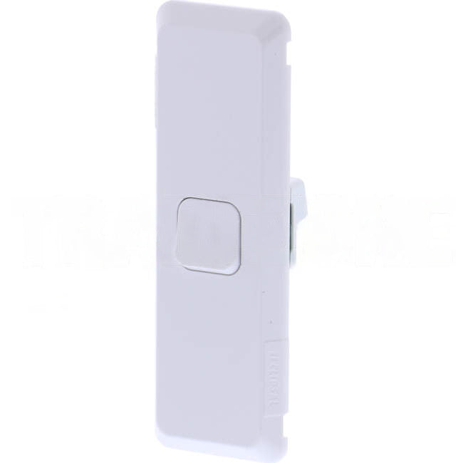 Clipsal 10 Amp 1 Gang PRO Series Vertical Internal Rocker Architrave Switch White