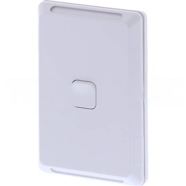 Clipsal 10 Amp 1 Gang Pro Series Vertical Internal Waterproof Rocker Switch IP44 White