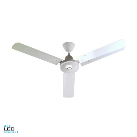 Clipsal 1400mm AIRFLOW 3 Blade Ceiling Sweep Fan With Aluminium Blades White Electric ALL LED Direct