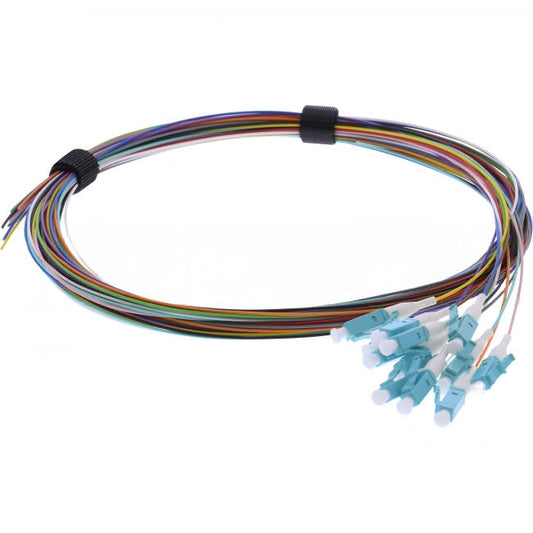 AFL 12 Fibre Optic OM3 Pigtail Suitable For LC Connector 2 Metres