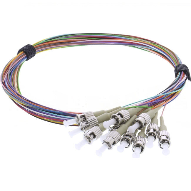 AFL 12 Fibre Optic OM1 Pigtail Suitable For ST Connector 2 Metres