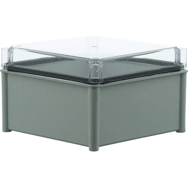 B&R 270mm W x 270mm H x 170mm D Square Adaptable Box With Clear Lid