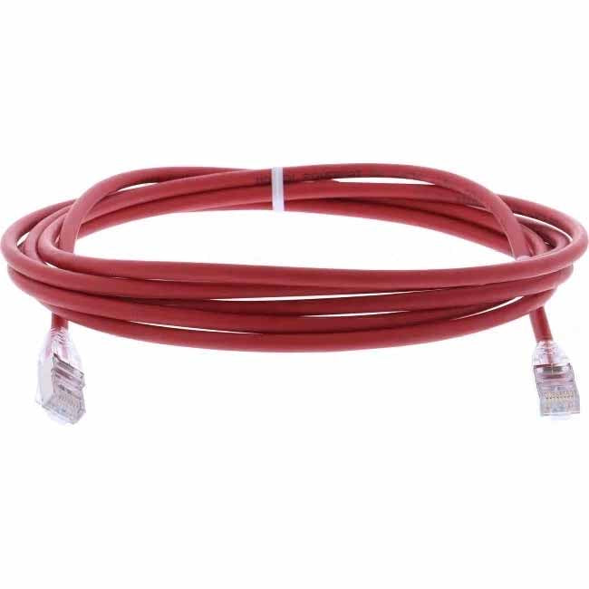 Molex 3 Metre RJ45 LS0H CAT6A 28 AWG Thin Patch Lead Red