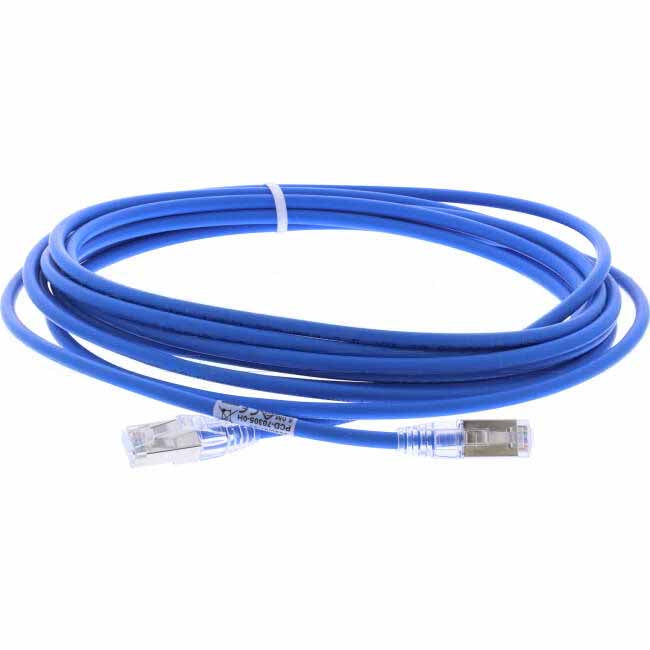 Molex 5 Metre RJ45 LS0H CAT6A 28 AWG Thin Patch Lead Blue