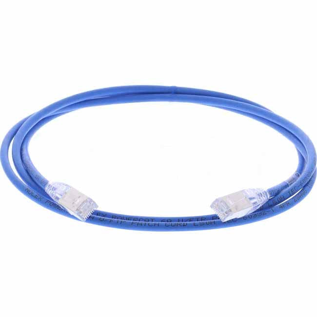 Molex 1.5 Metre RJ45 LS0H CAT6A 28 AWG Thin Patch Lead Blue