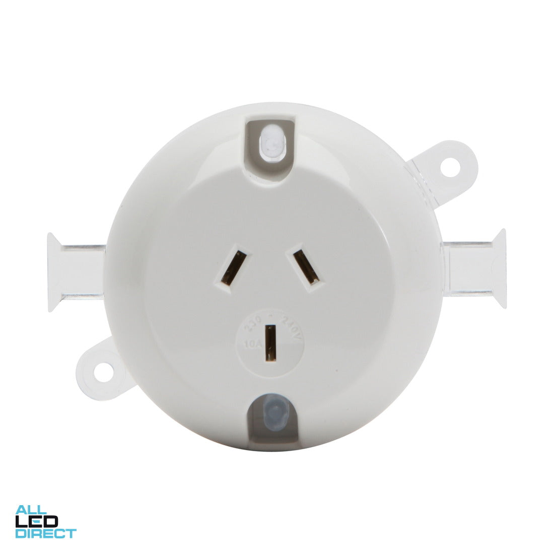PDL 10 Amp 2 Pin Single Plug Base White ALL LED Direct